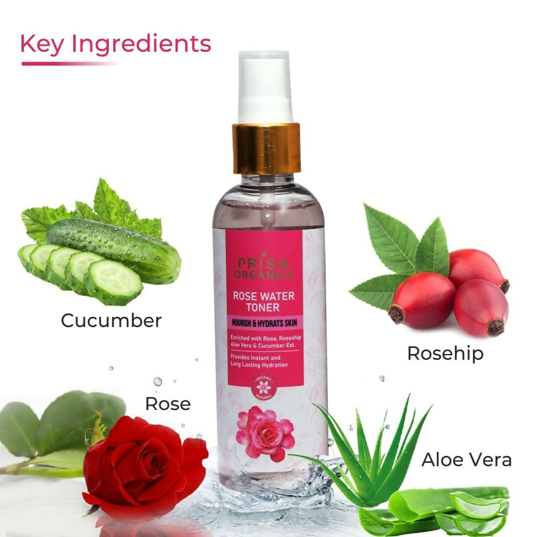 Prisa Organics Rose Water Toner - Distacart