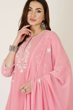 Thumbnail for Joban Fashion Pink Georgette Kurta Set