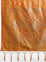 Thumbnail for Shree Shyam Fashion Orange Silk Blend Saree - Distacart