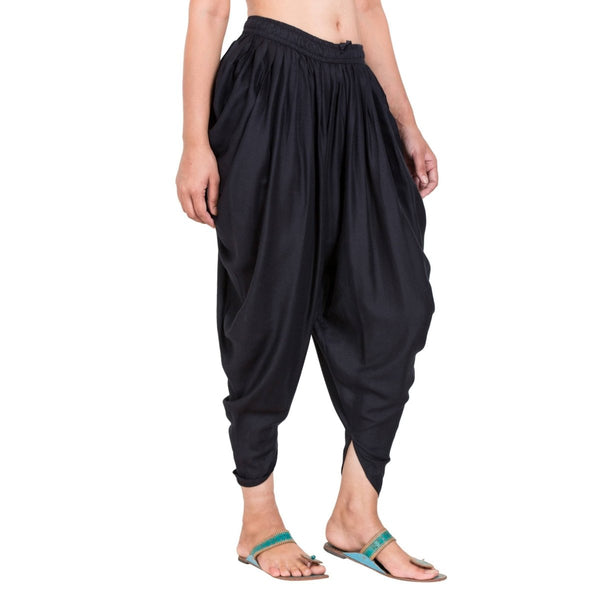 Asmaani Black Color Solid Dhoti Patiala