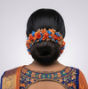 Orange and Blue Pollens Bridal Gajra - Dista