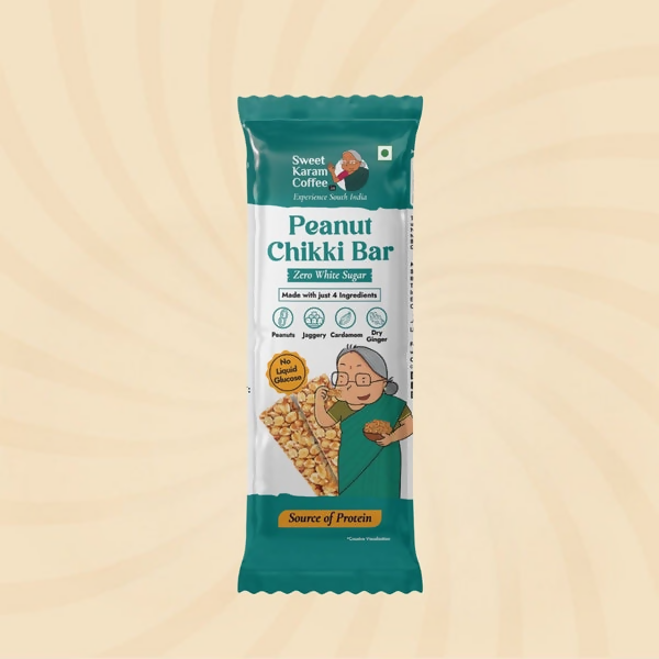 Sweet Karam Coffee Peanut Chikki Bar (Zero White Sugar) - Distacart