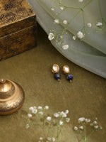 Thumbnail for Ruby Raang Blue Lapis Lazuli Kundan Studs