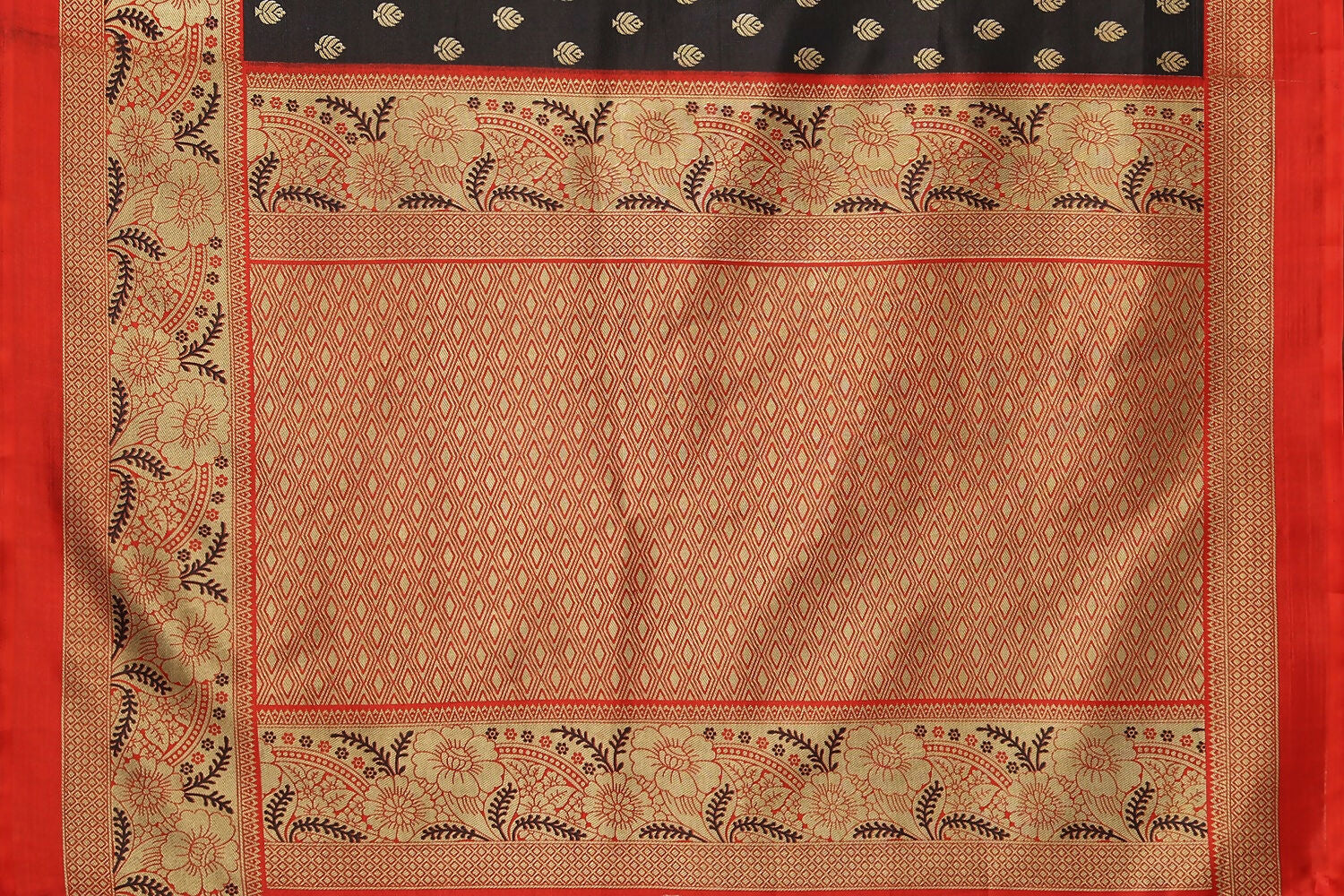 Vamika Black Printed Art Silk Saree - Distacart