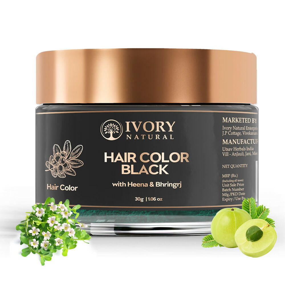 Ivory Natural Black Hair Color - Plant-Based Natural Hair Color - Both For Men Women - Distacart
