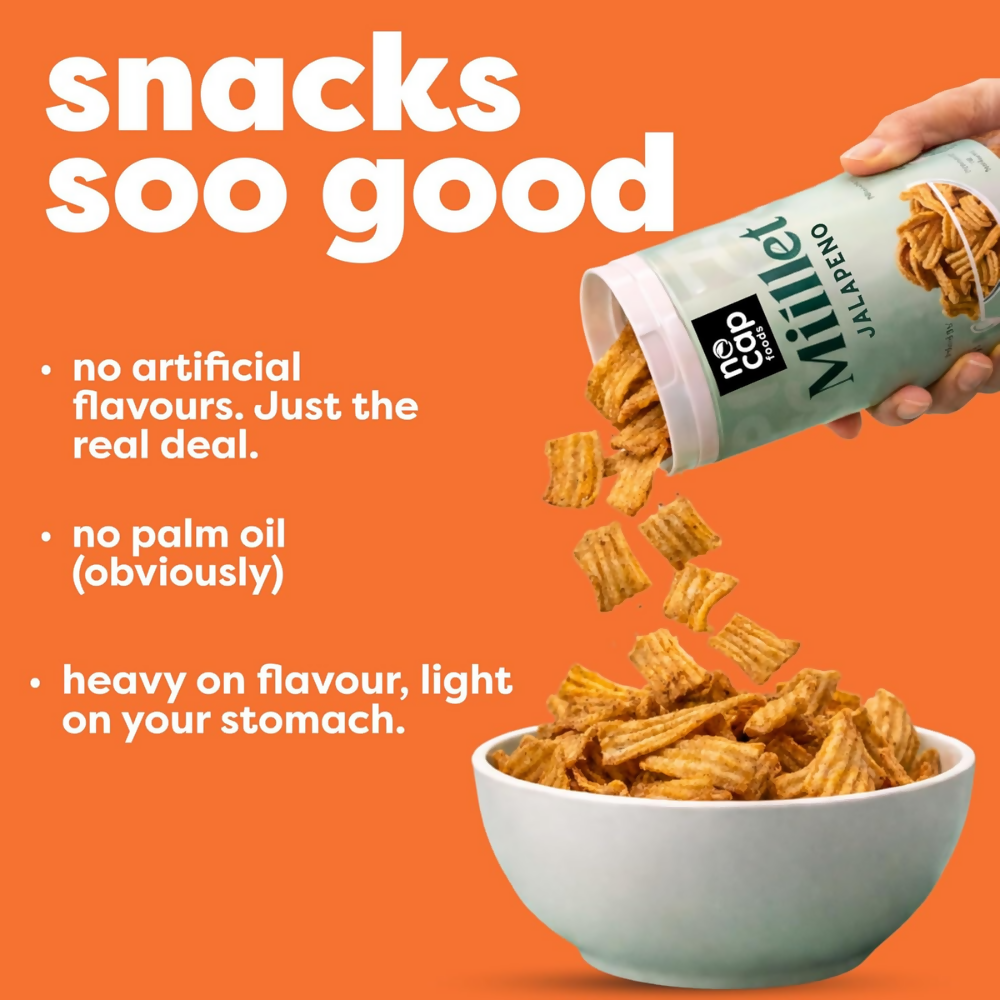Nocap foods Healthy Chips - Millet Jalapeno - Dista