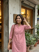 Thumbnail for Gharana India Aira Peach Cotton Co-ord Set - Dista