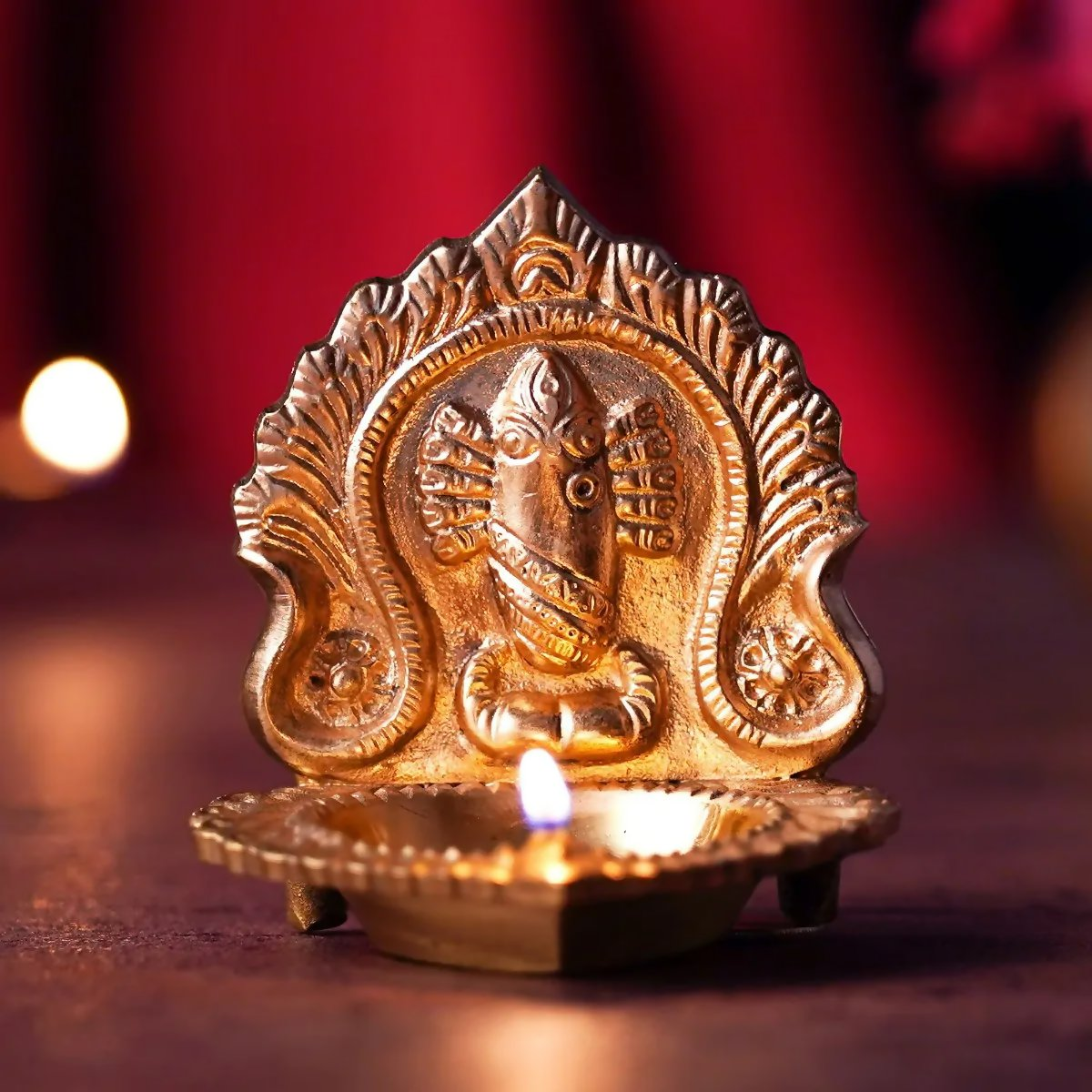 Isha Life Linga Bhairavi Brass Lamp - Distacart