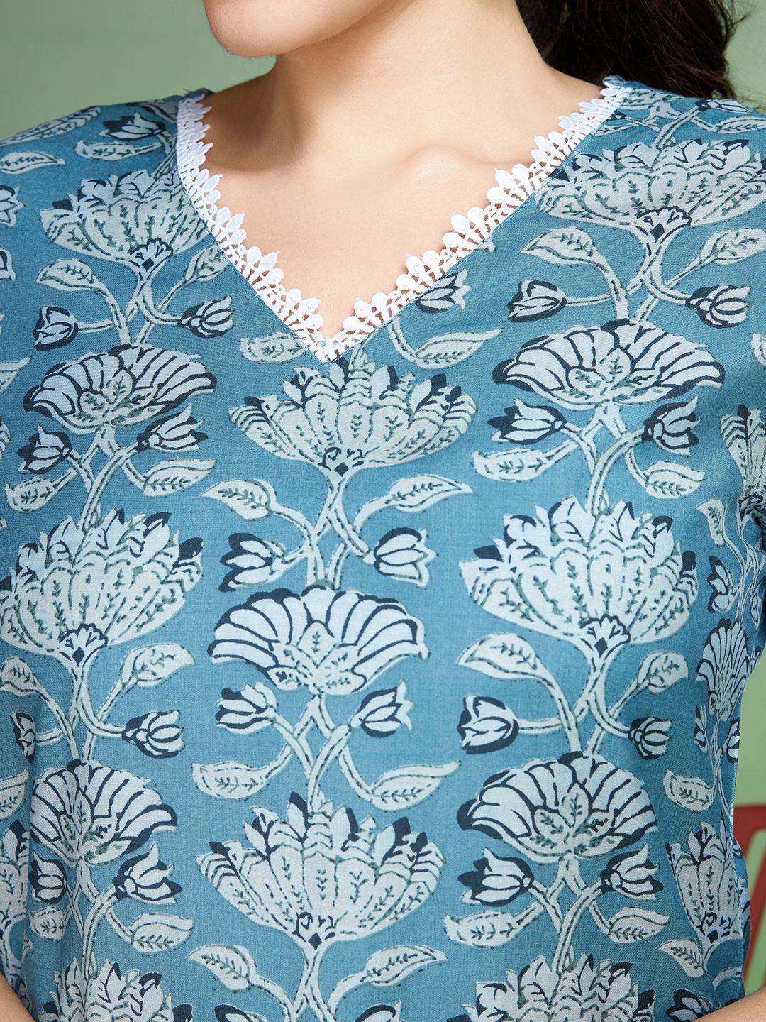 Sangria Printed Straight Kurta - Distacart