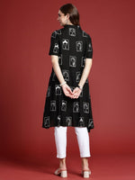 Thumbnail for Anouk Women Tribal Print Shirt Collar Kurta - Distacart