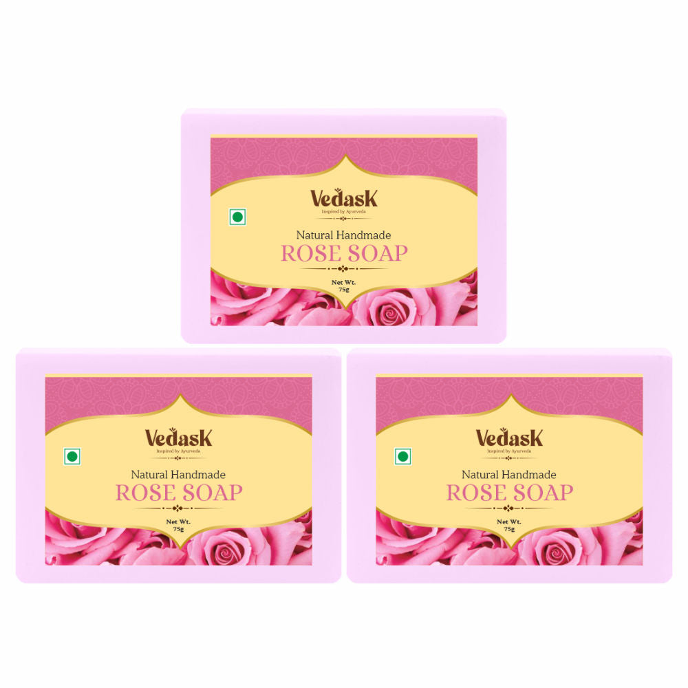 Vedask Organic Handmade Rose Bath Soap - Dista