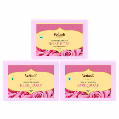 Vedask Organic Handmade Rose Bath Soap - Dista