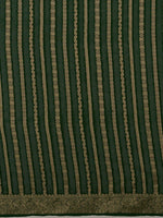 Thumbnail for Anouk Green & Gold-Toned Woven Design Zari Pure Georgette Kanjeevaram Saree - Distacart