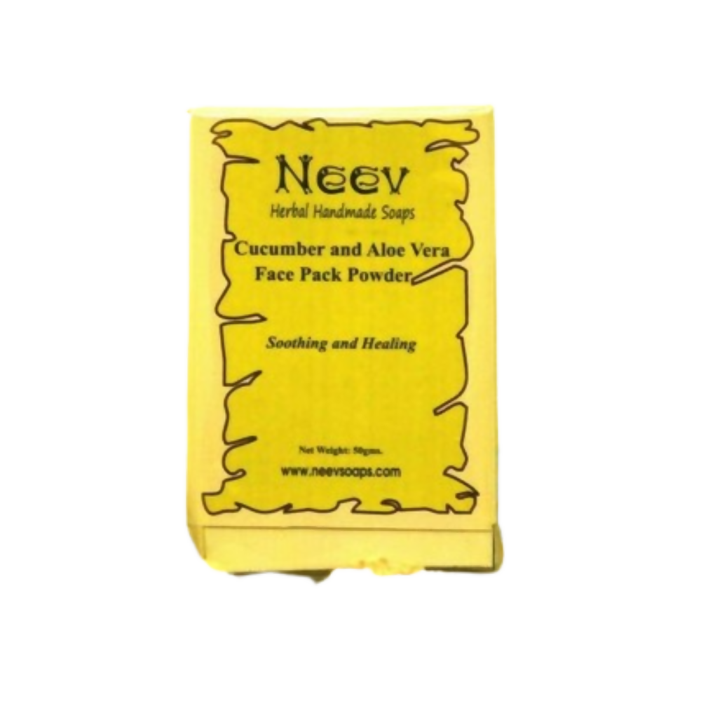 Neev Herbal Handmade Soaps Cucumber and Aloe Vera Face Pack Powder - Distacart