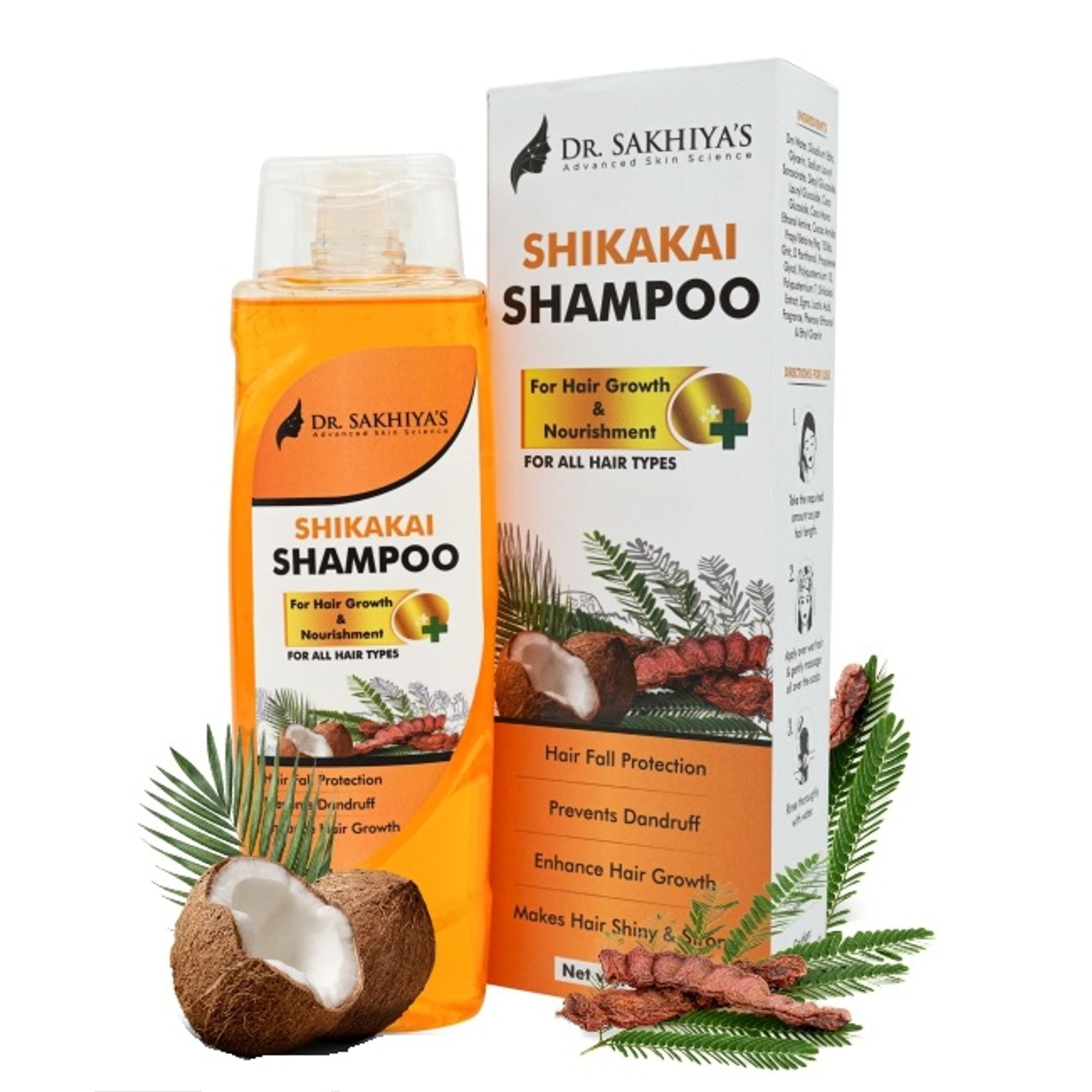 Dr.Sakhiya Shikakai Hair Growth Shampoo Ayurvedic for Strong, Healthy Hair