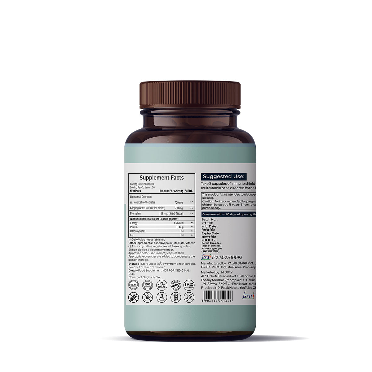 Miduty by Palak Notes Immune Shield Seasonal Allergies Capsules - Distacart