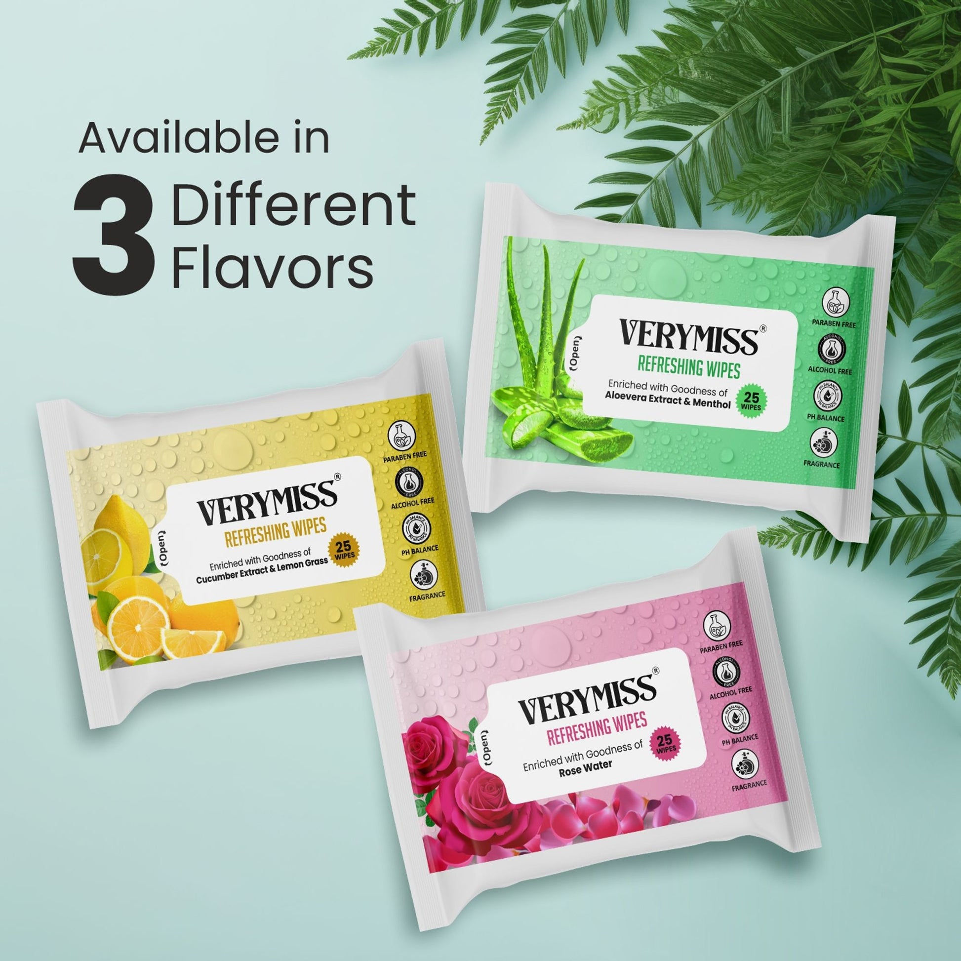 VERYMISS Rose Refreshing Face Wipes - Distacart