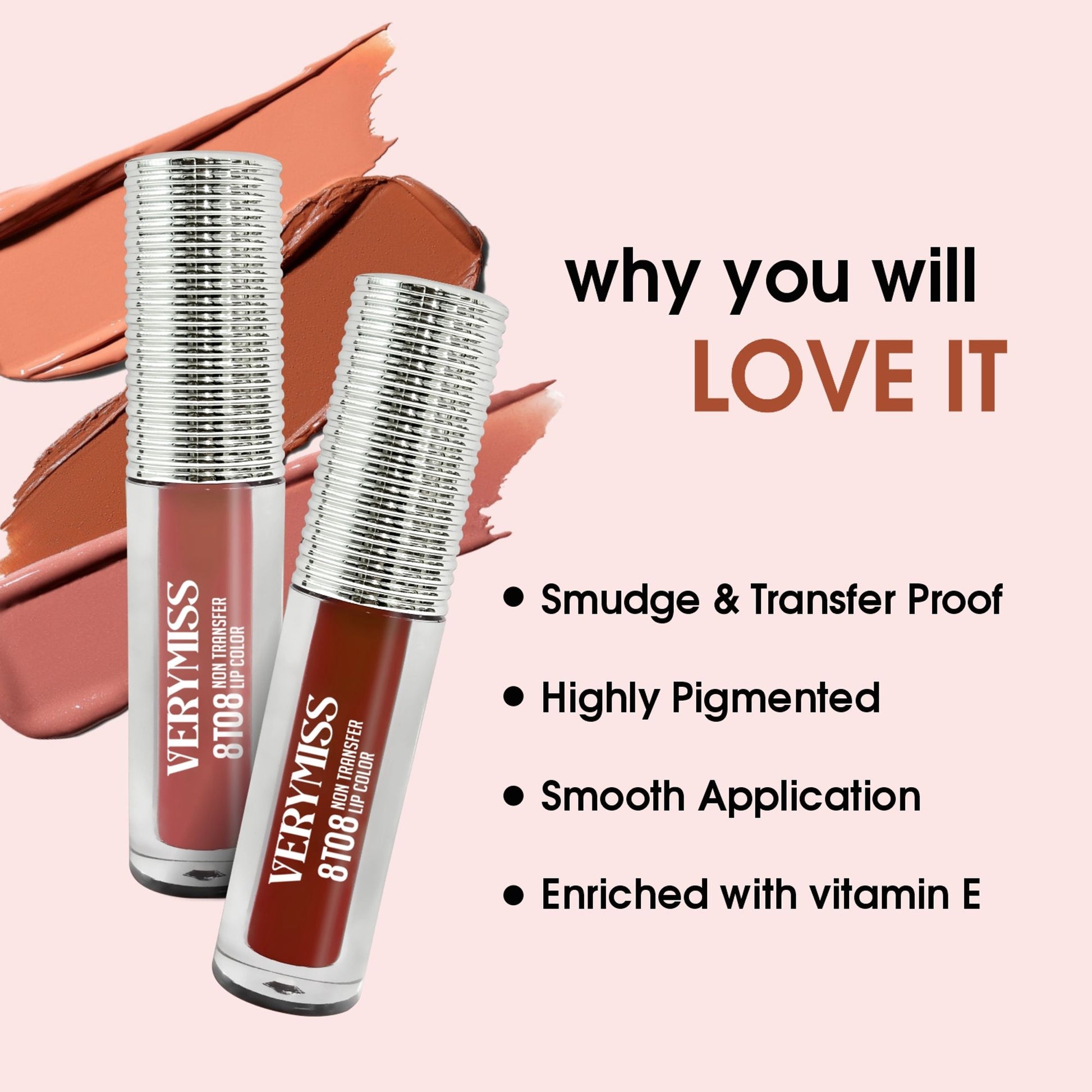VERYMISS 8 To 8 Non Transfer Lip Color - 405 Red Oxide - Distacart
