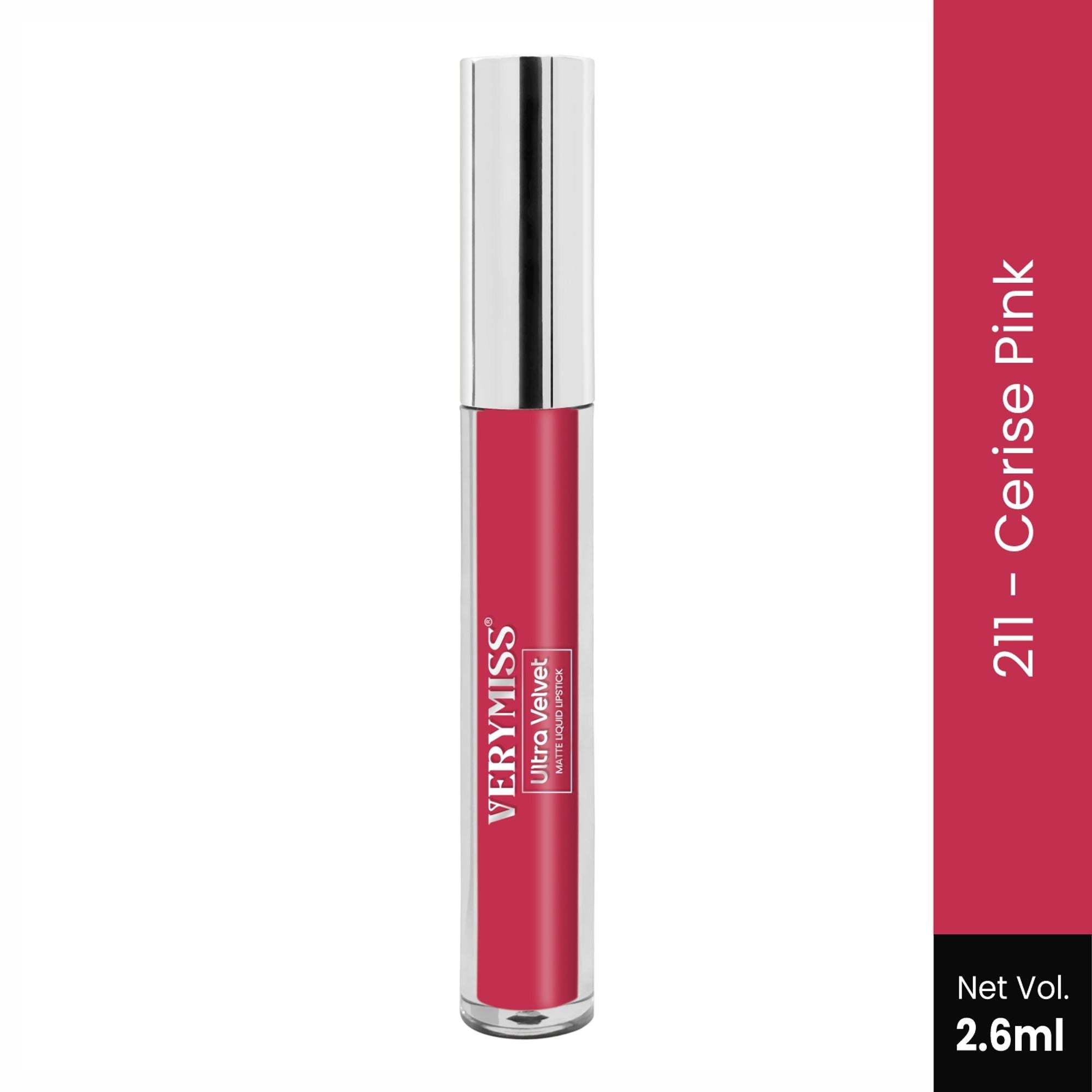 VERYMISS Ultra Velvet Matte Liquid Lipstick - 211 Cerise Pink