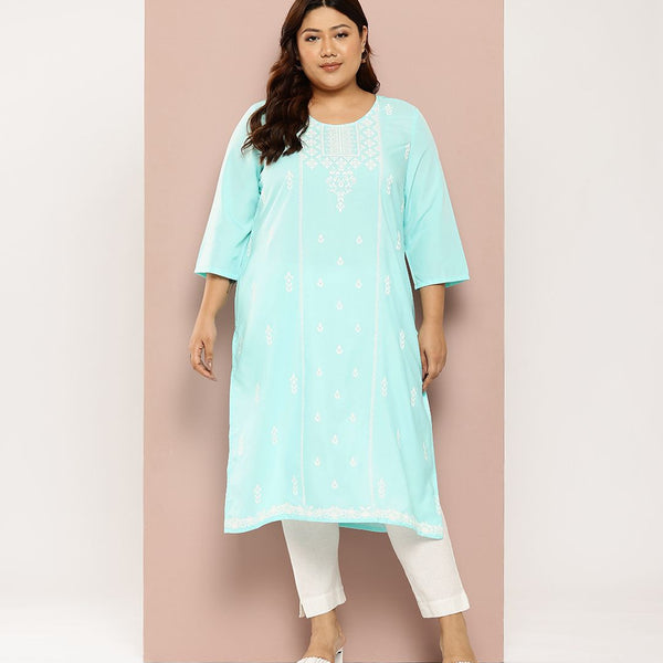 Sztori Plus Size Ethnic Motifs Printed Kurta - Distacart
