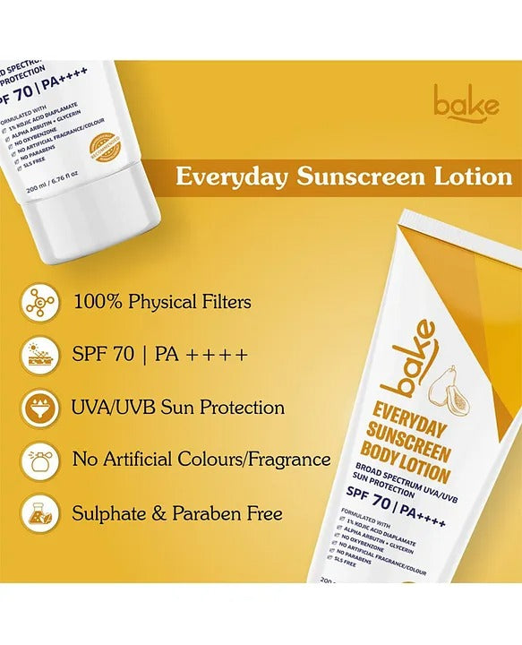 Bake Everyday Sunscreen Body Lotion SPF 50 PA+++