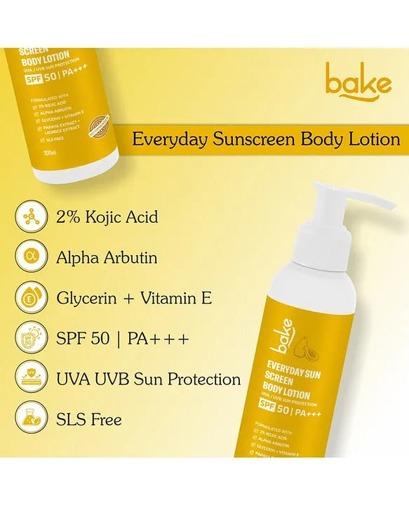 Bake Everyday Sunscreen Body Lotion SPF 50 PA+++