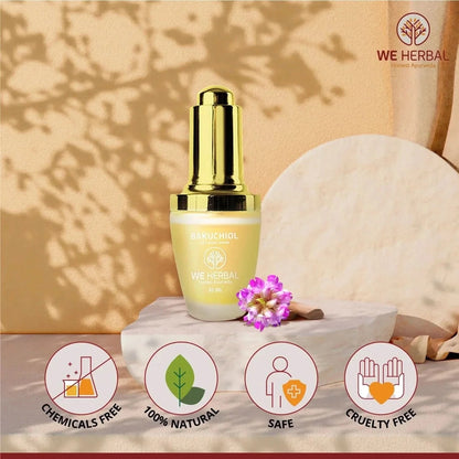 We Herbal|Honest Ayurveda Bakuchiol Serum: Gentle, Ayurvedic Anti-Aging Potion - Distacart