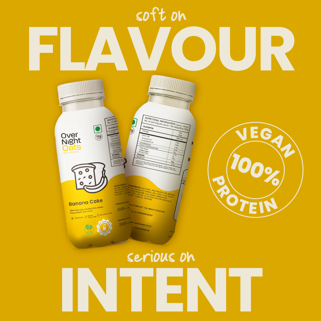 OverNightOats Vegan Banana Cake Oatmeal