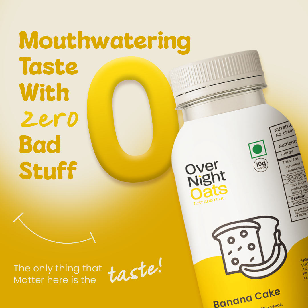 OverNightOats Vegan Banana Cake Oatmeal