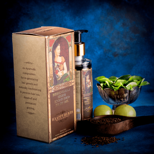 Haappyherbs Bhringraj Herb Enriched Hair Oil - Distacart