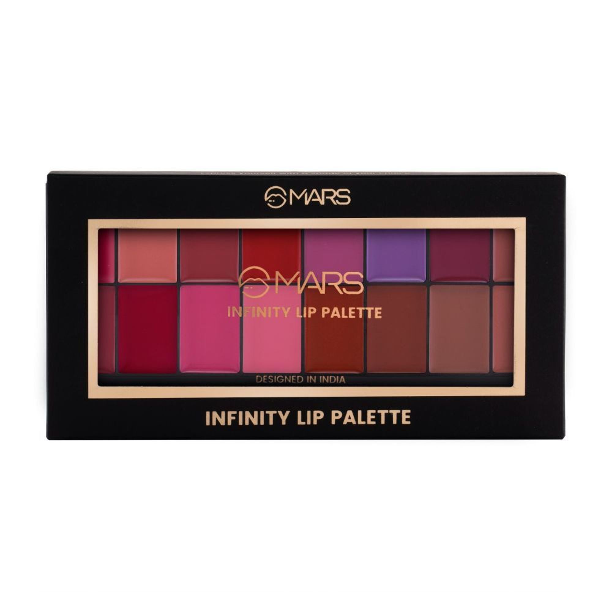 MARS Cosmetics Infinity Lip Palette with Spatula cum Applicator - 02 Multicolor