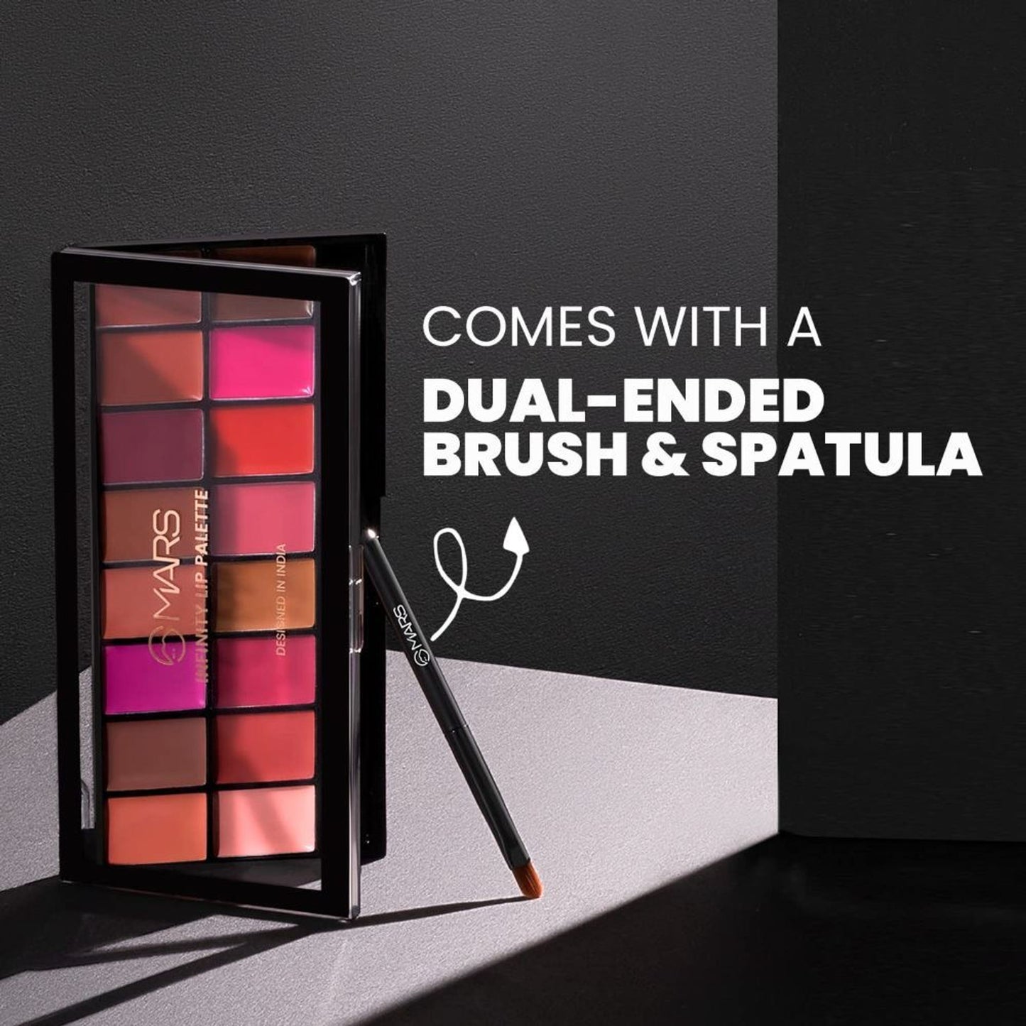 MARS Cosmetics Infinity Lip Palette with Spatula cum Applicator - 03 Multicolor - Distacart