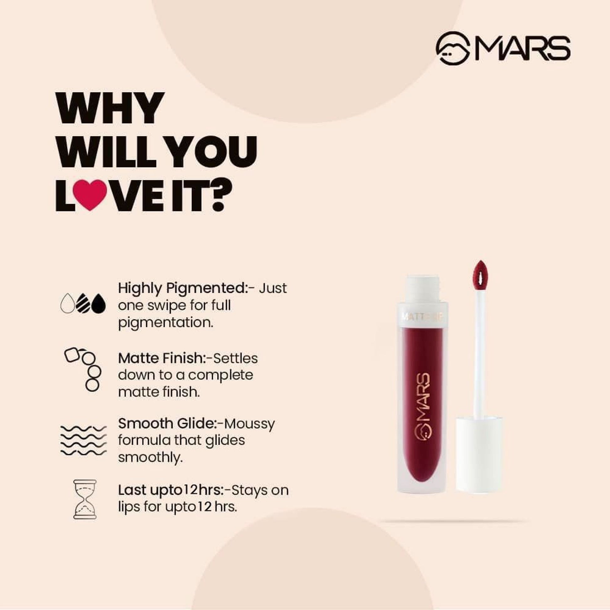 MARS Cosmetics Liquid Lip Color - Plum Passion - Distacart