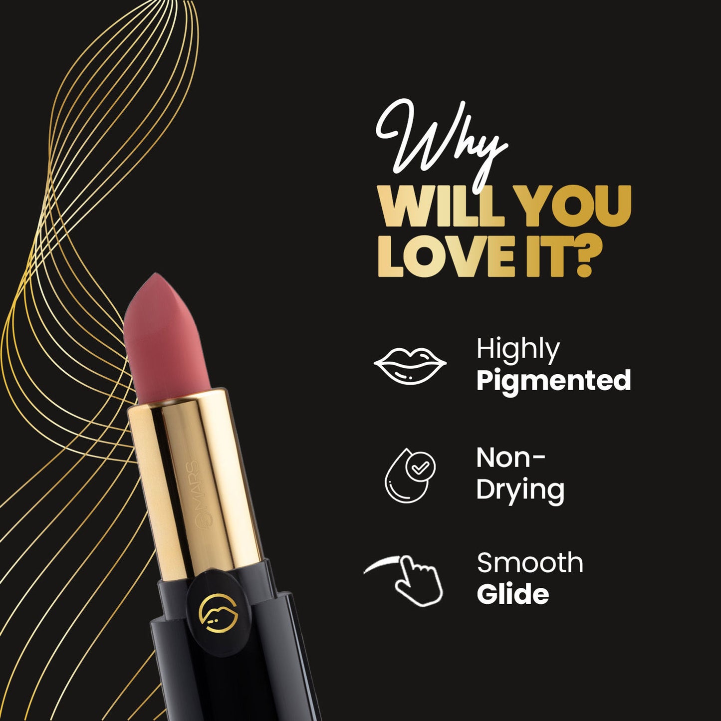 MARS Cosmetics Plush Velvet Lipstick - Red Spree - Distacart