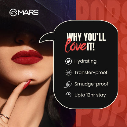 MARS Cosmetics Popstar Non Drying Liquid Mousse Lipstick - 12 Fame - Distacart