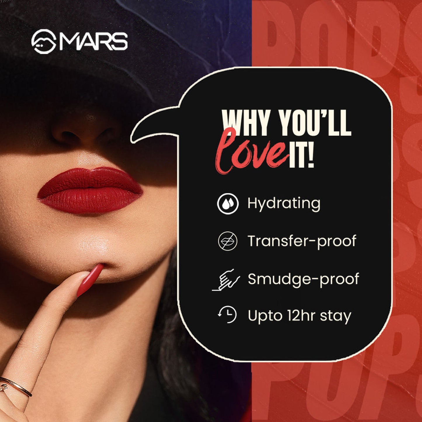 MARS Cosmetics Popstar Non Drying Liquid Mousse Lipstick - 16 Get Poppin - Distacart