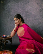 Thumbnail for Preksha Creation Designer Women Banarasi Soft Silk Saree - Red - Distacart