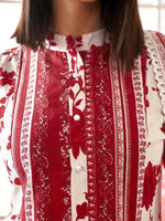 Thumbnail for Anouk Women Floral Printed Pleated Pure Cotton Kurta with Trousers & With Dupatta