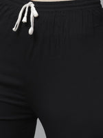 Thumbnail for ADA Women White & Black Chikankari Embroidered Semi-Sheer Sustainable Handloom Kurta with Churidar - Distacart