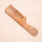 Thumbnail for Isha Life Handmade Neem Wood Comb With Handle (Wider Teeth)