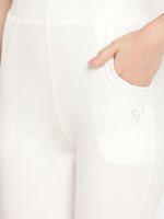 Thumbnail for TAG 7 Women White Pack of 2 Straight Fit Ankle-Length Leggings - Distacart