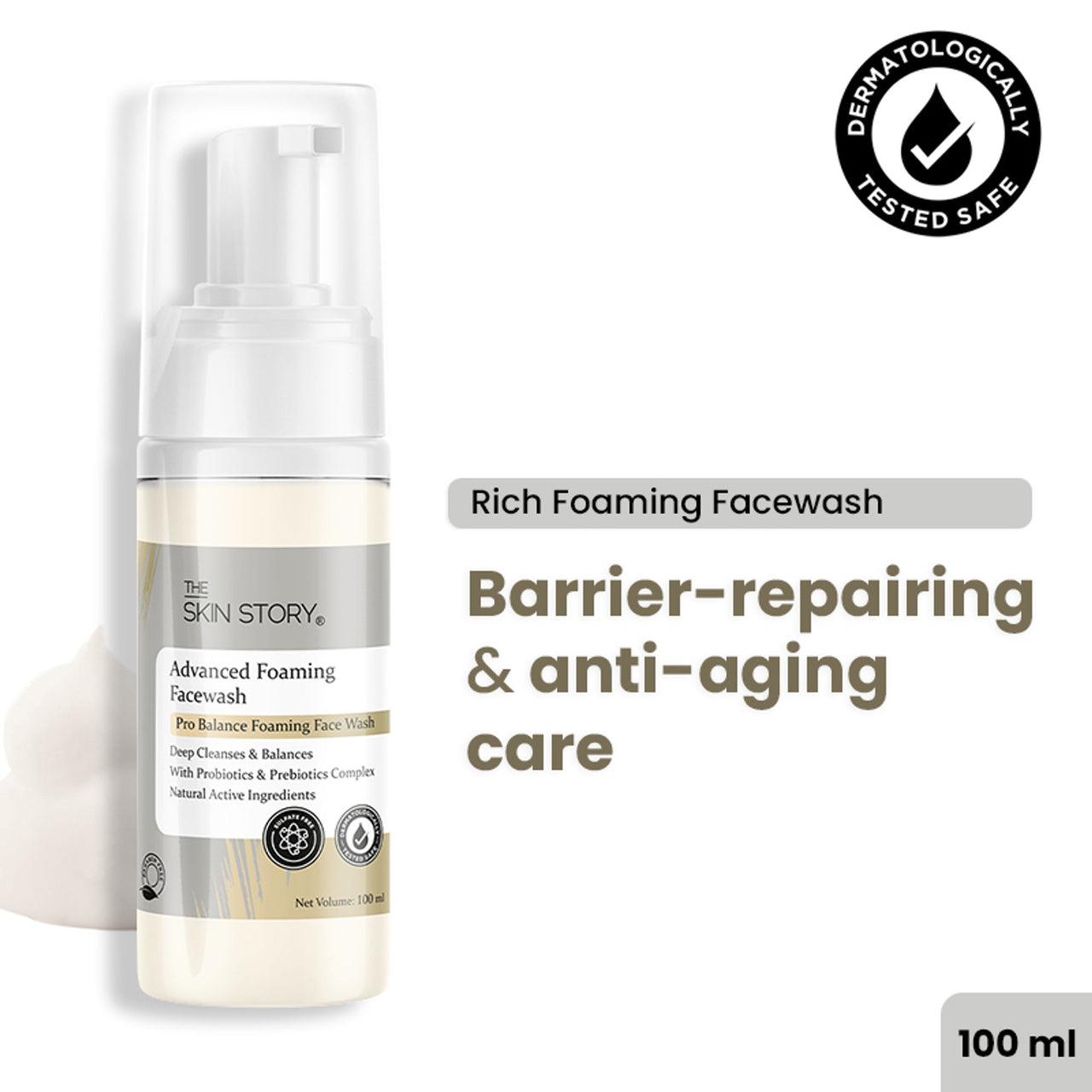 The Skin Story Sulphate Free Foaming Face Wash For Oil Control Skin Barrier Protection Hydrated Skin