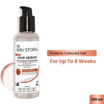 The Skin Story Colour Protection Anti Frizz Hair Serum For Coloured Treated Hair, Non Sticky Shine