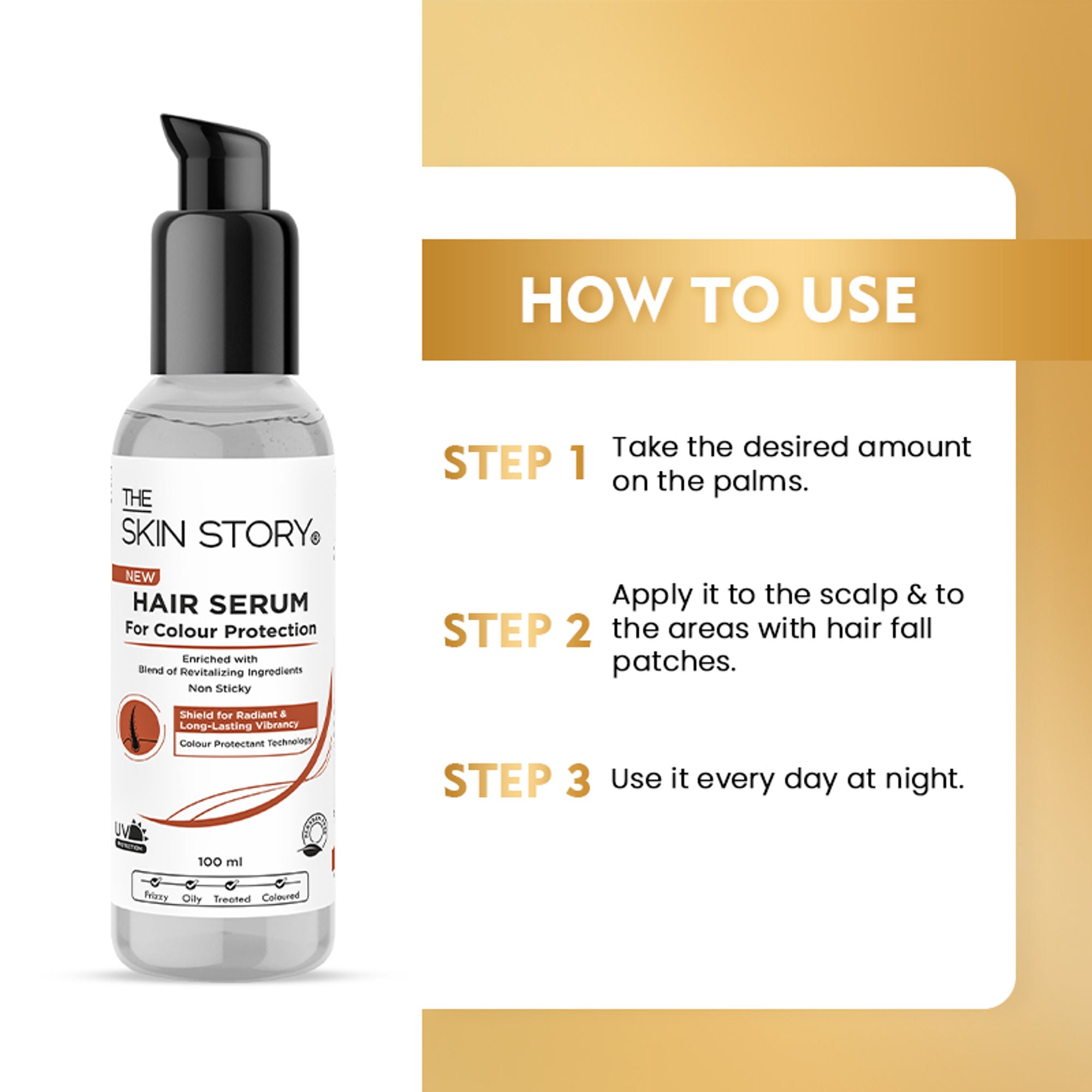 The Skin Story Colour Protection Anti Frizz Hair Serum - Distacart
