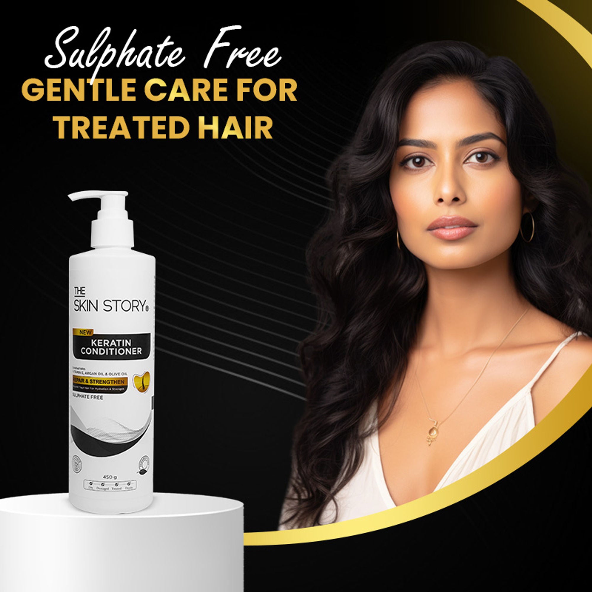 The Skin Story Sulphate Free Keratin Conditioner For Coloured Dry Frizzy Damaged Hair With Vitamin E - Distacart