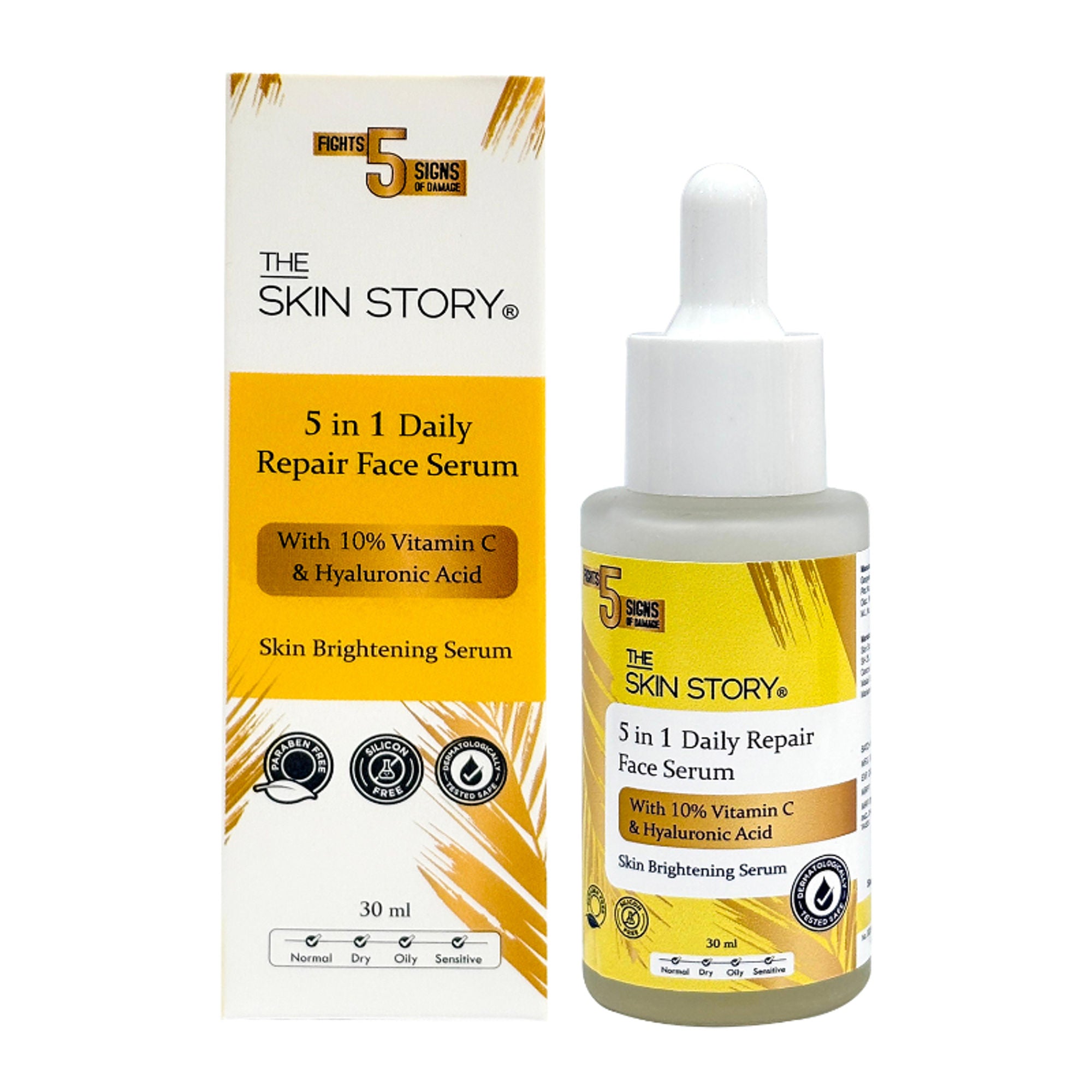 The Skin Story 10% Vitamin C Skin Brightening Face Serum With Hyaluronic Acid - Distacart