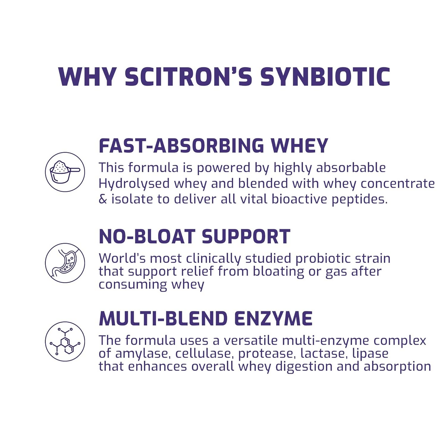 Scitron Whey Hydrolyzed Synbiotic 100% Hydrolyzed Protein Powder Chocolate Flavor