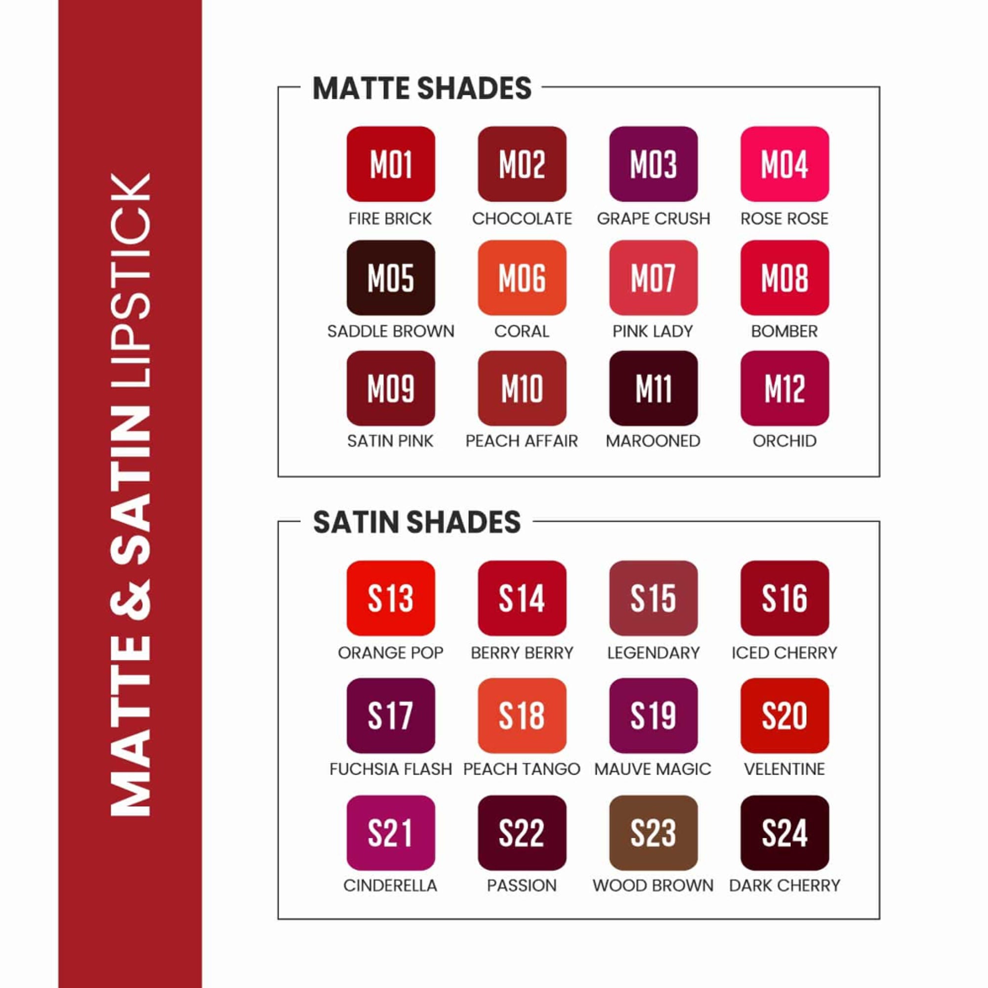 VERYMISS Matte & Satin Lipstick - M06 Coral - Distacart