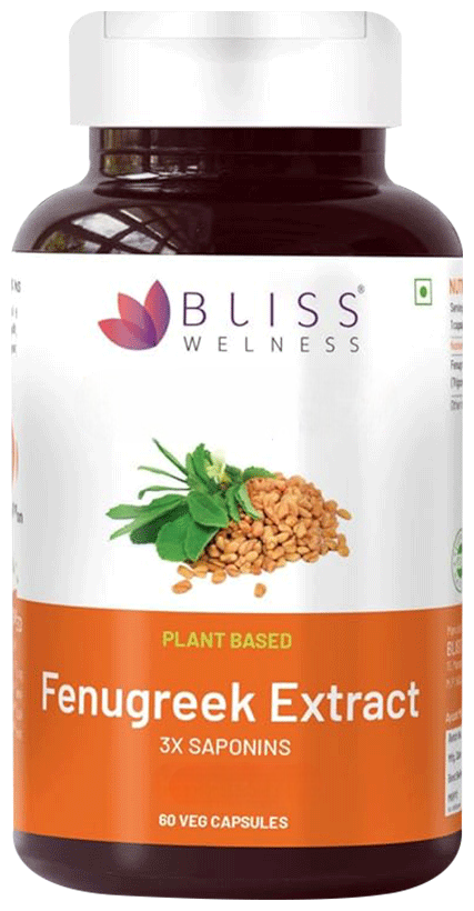 Bliss Welness Sugar Management Fenugreek Extract 3X Saponins Veg Capsule - Distacart