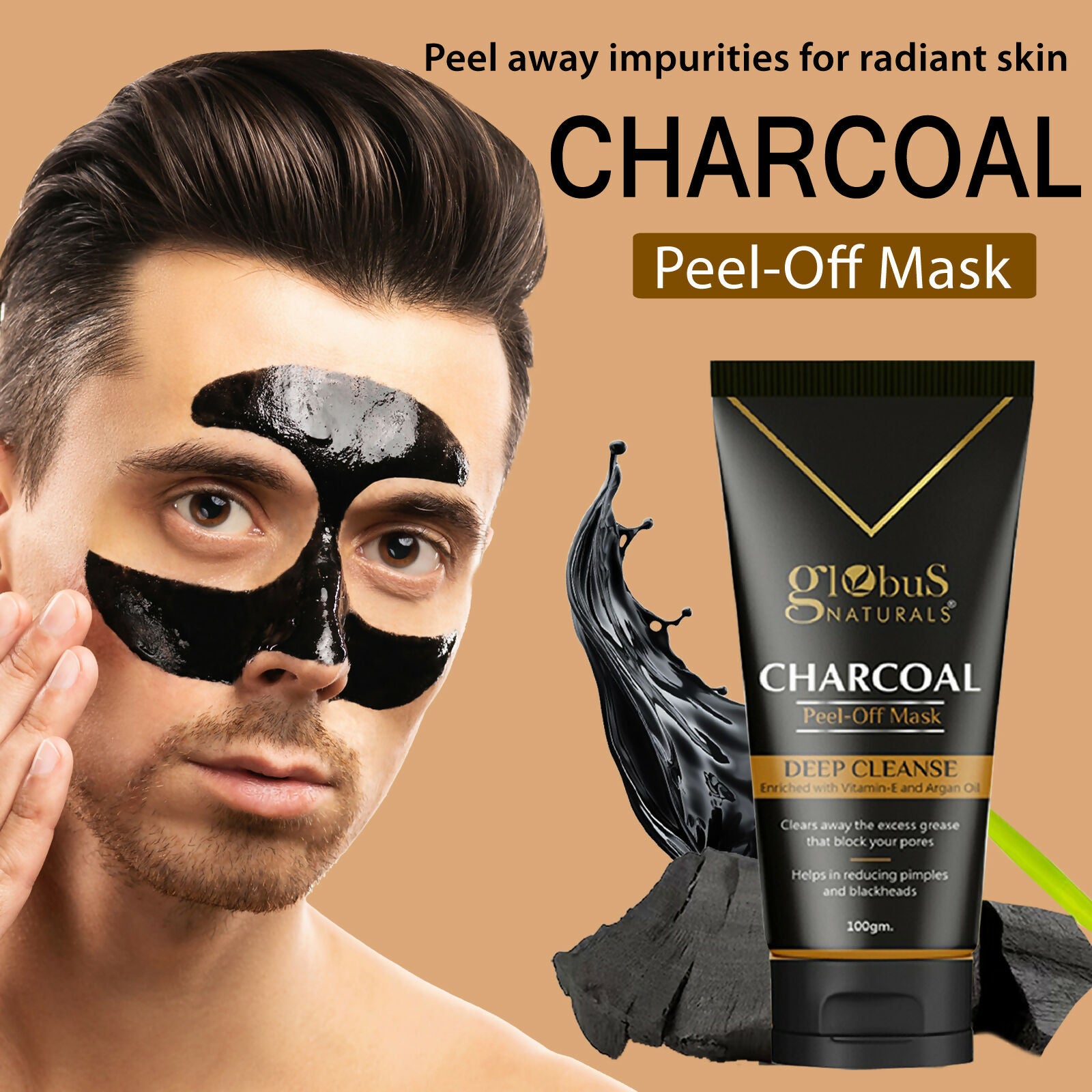 Globus Naturals Charcoal Peel Off Mask